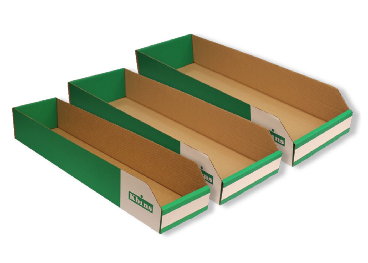 600mm (L) x 100mm (H) Cardboard Picking Bins (50 Pack)