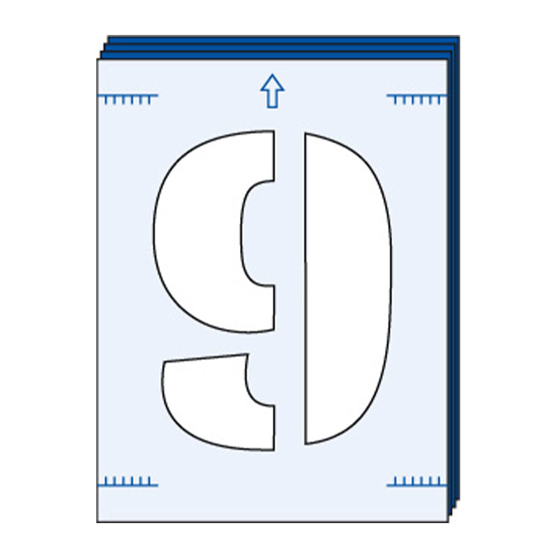 Industrial 0-9 Large Numbers Stencil Kits - 150mm to 300mm