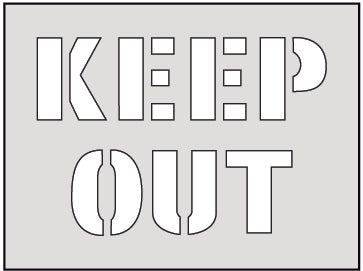Keep Out Industrial Floor Stencil