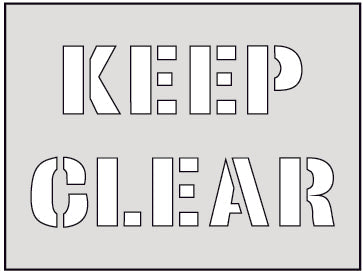 Keep Clear Industrial Floor Stencil