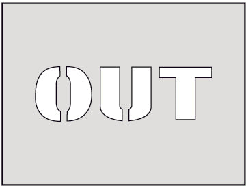 Out Floor Marking Stencil