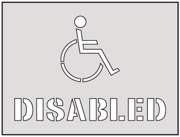 Disabled Parking Industrial Floor Stencil