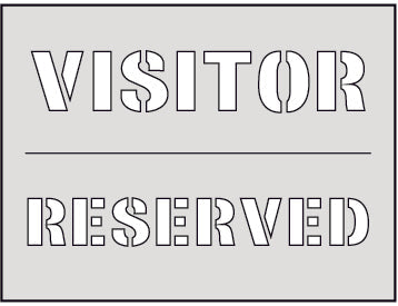 Visitor Reserved Road Marking Stencil