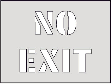 No Exit Floor Marking Spray Paint Stencil