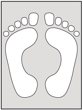 Feet Shape Floor Marking Spray Paint Stencil