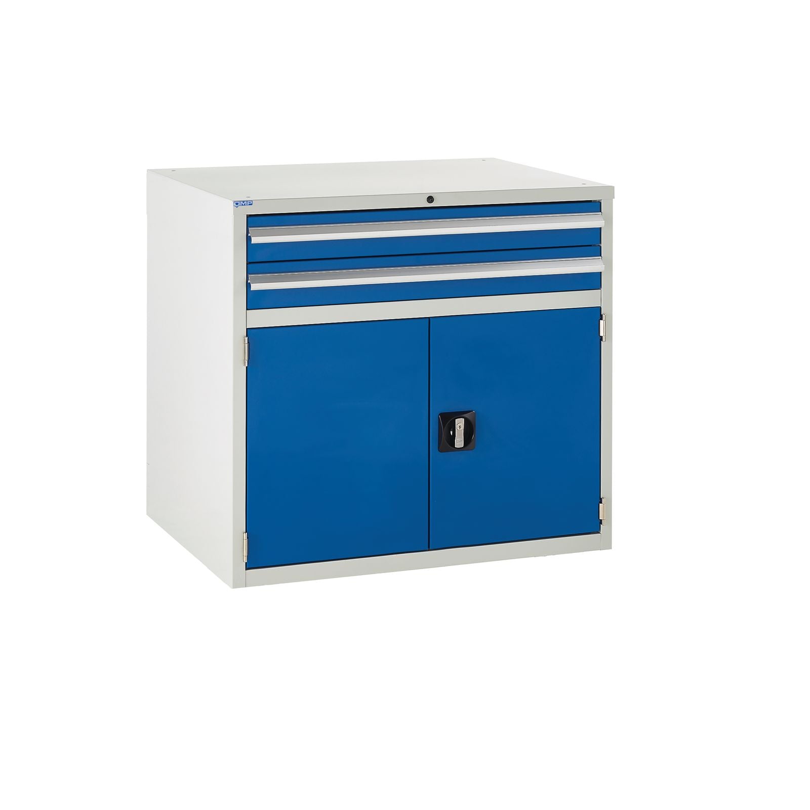 Lockable Door Metal Cabinet with 2 Drawers - 825mm (H) x 650mm (D)