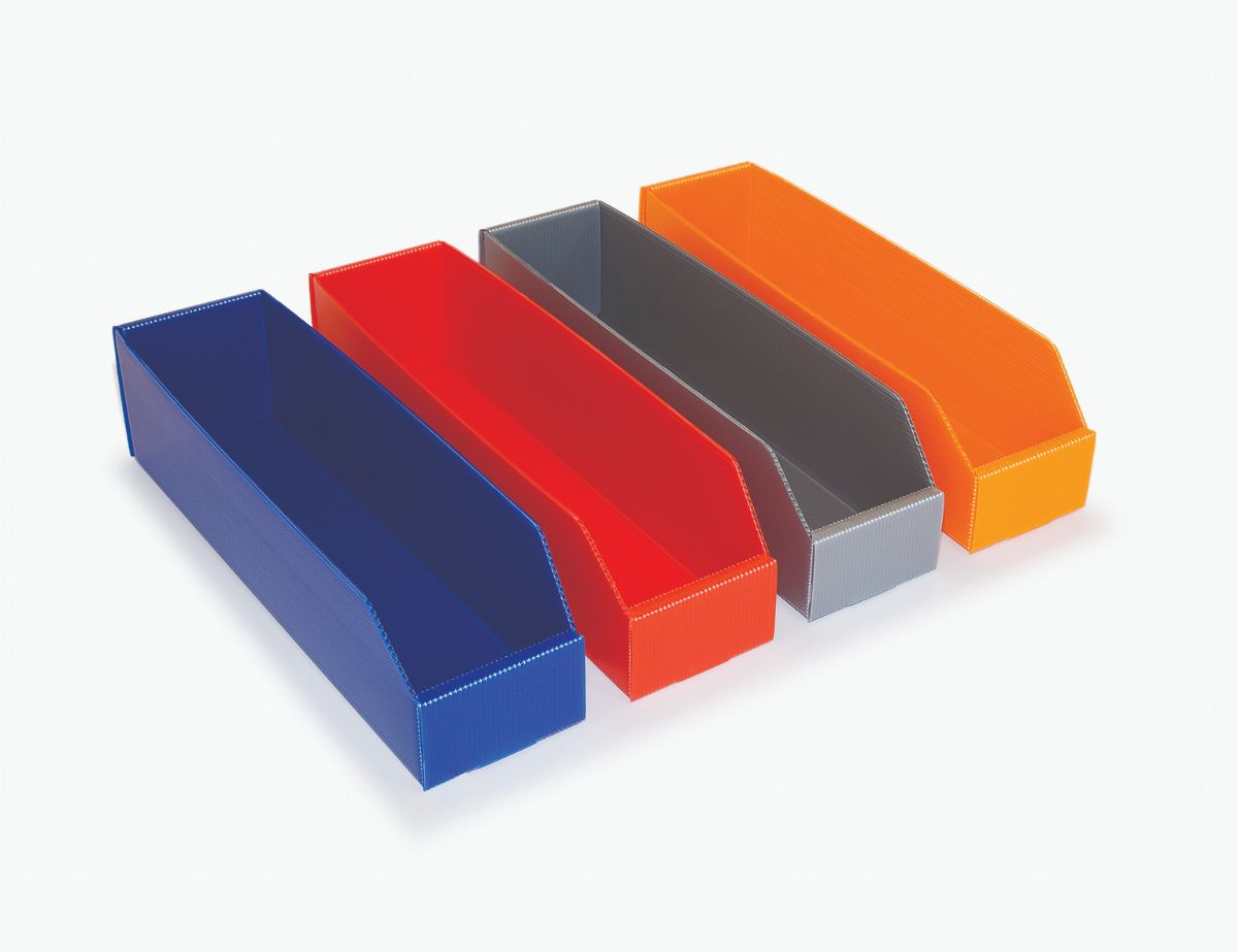 Fluted Plastic Parts Bins - 400mm Long - 25 Pack