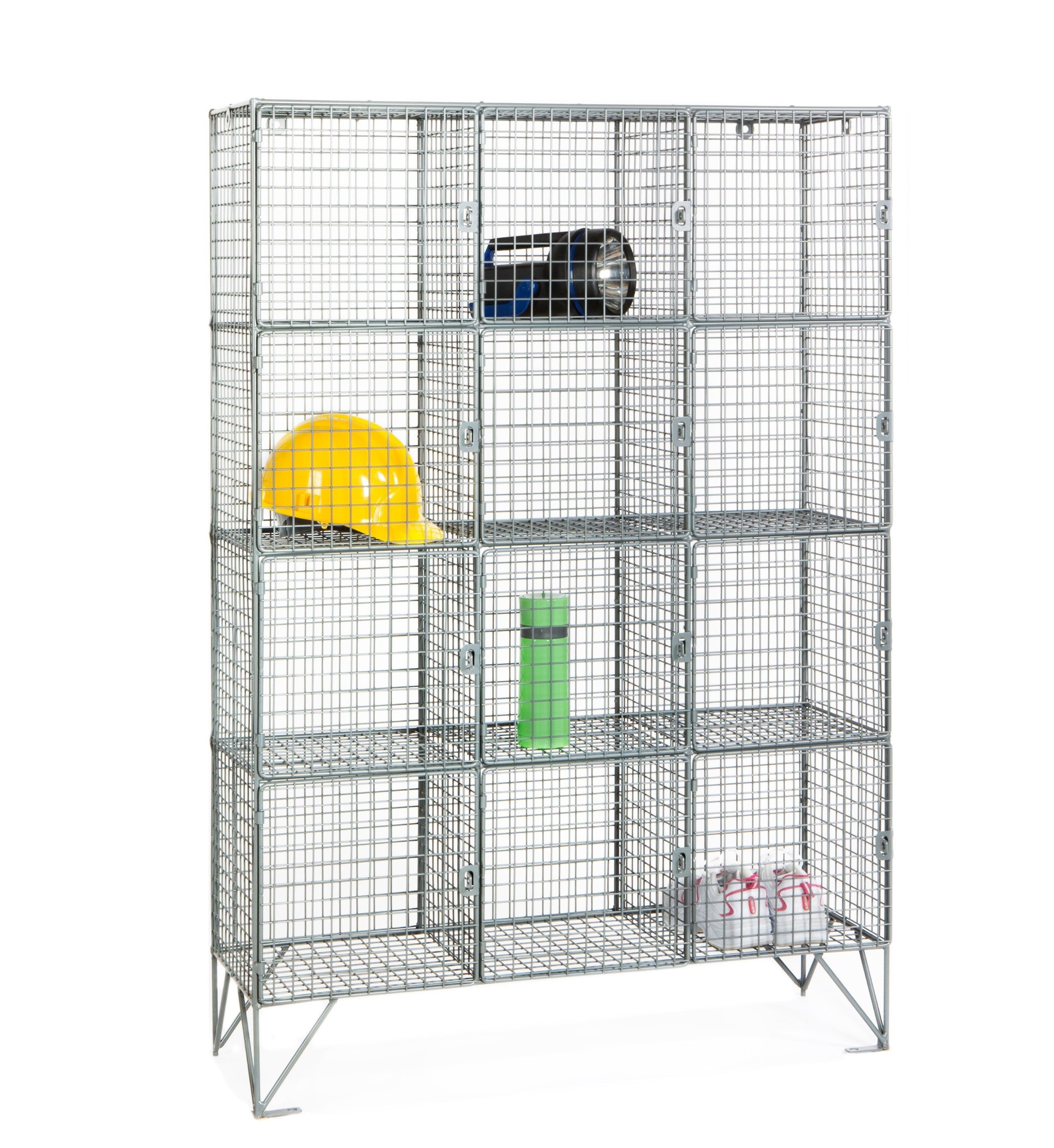 Six-Door Wire Mesh Lockers