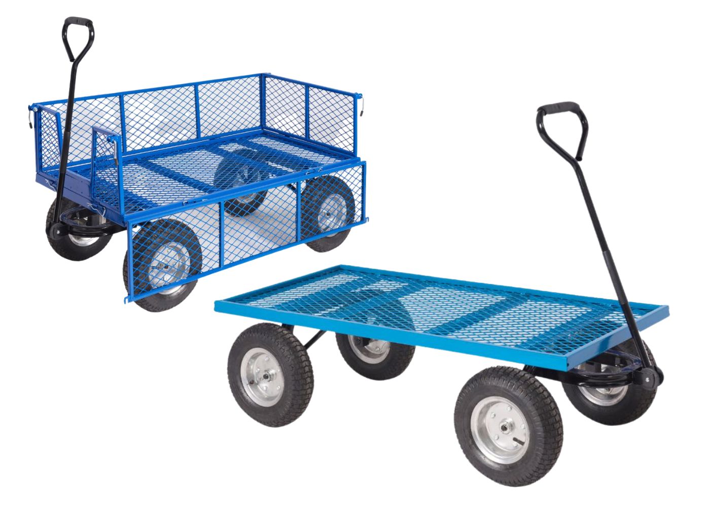 Mesh Base Turntable Truck with Pneumatic Wheels